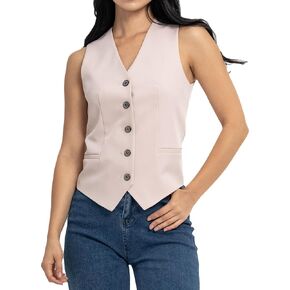 Fitted Vests for Women, Trendy Casual Vest Tank Tops, Elegant Layering Vest for Blazer and Jacket