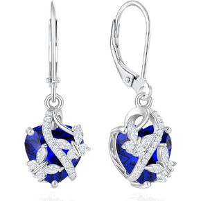 Butterfly Earrings for Women 925 Sterling Silver Heart Earring Birthstone Jewelry