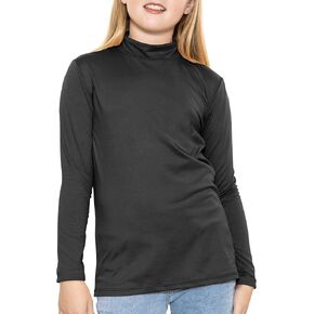 STRETCH IS COMFORT Youth Girl’s Oh So Soft Long Sleeve Mock Neck Top | 4-16