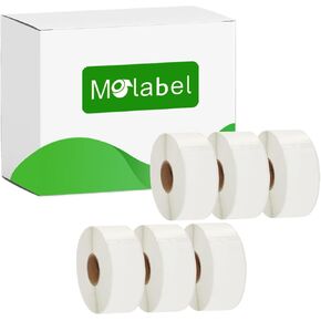 ملصقات العناوين والرمز الشريطي متوافقة مع DYMO 30252 (1-1/8 بوصة × 3-1/2 بوصة) [6 بكرات/2100 ملصق] متوافقة مع طابعات سطح المكتب DYMO Labelwriter 450 و4XL وZebra