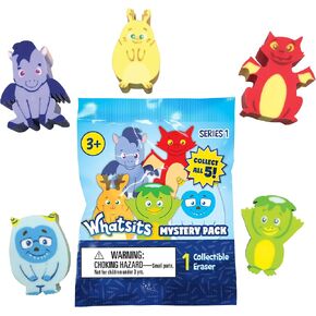 Teacher Created Resources Whatsits Surprise Collectible Toy Prize Mystery Packs: Fantasy Friends Blind Bag Pencil Top Eraser Characters, TCR20344