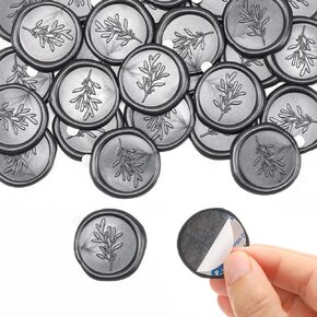 Silver Wax Seal Sticker - 30 PCs Rose Wax Seal Stickers Wedding Invitation Flower Adhesive Envelope Seal Stickers Birthday Party Bussiness Christmas Thanksgiving Stamp Craft Gift Wrapping