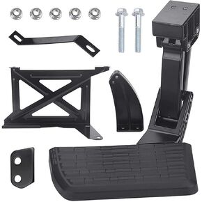 75316-01A Rear Bed Step Retractable Bumper Step for Toyota Tundra 2014 2015 2016 2017 2018 2019 2020 2021 Folding Truck Step Retractable Bumper Tailgate Step Replace # PT392-34140 PT39234140