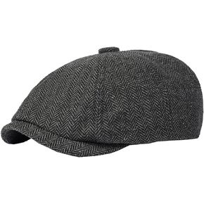 Men's Classic-Newsboy-Comfort-Elastic- Flat Cap Men Fashion Cabbie Driving Hat