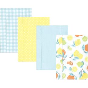 Hudson Baby Unisex Baby Cotton Flannel Burp Cloths 7-Pack, Girl New Elephant, One Size in Kuwait