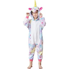 Kids Unicorn Onesie Animal Pajamas Halloween Cosplay Costume Sleepwear Gift for Girls and Boys