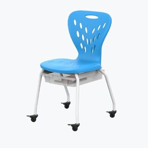 FSE Luxor 373-MBS-CHAIR Stackable School Chair with Wheels and Storage