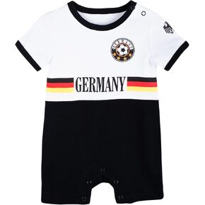 Cnins Sports Fan Baby Clothing Soccer Baby Rompers 0-24 Months Baby Soccer Outfit Infant Baby Clothes Shirt