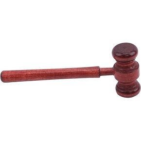 Brown Handmade Wooden Gavel, Auction Gavels, Vintage Judge Gavel, Props and Clothing Accessories,Desk Accessories and Workspace Organizers School Supplies