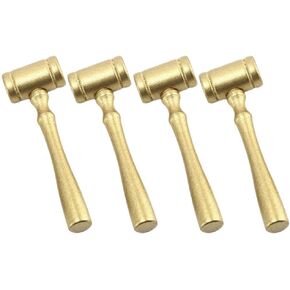 Judge Gavel Toy Prop 4PCS Wooden Gold Judge Gavel Prop Justice Law Cosplay Costume Accessories Party Favor Judge/Auction Sale Mallet Hammer