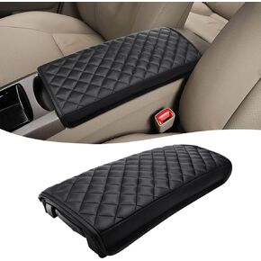 KBH Center Console Armrest Cover for Toyota Prius 2004-2009, Vinyl Leather Trim, Anti-Scratch, Black (Without Lid)