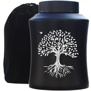 Cremation Urn for Ashes for Adults up to 160lbs Tree of Life Funeral Burial Urns Satin Bag for Human Ashes