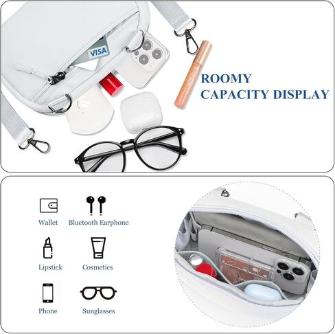 MAXTOP Small Nylon Crossbody Bags for Women Unisex Belt Bag Fanny Pack with Adjustable Strap for Traveling Shopping in Kuwait