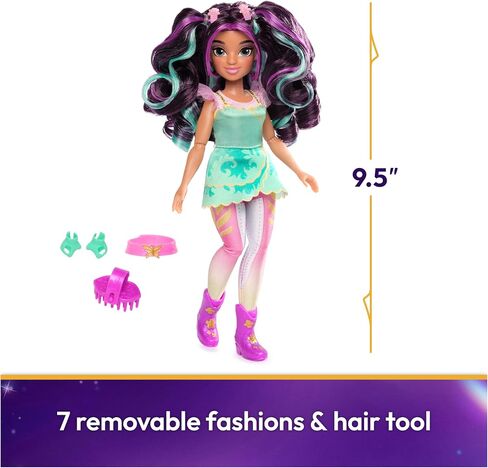 Unicorn Academy, Sophia Doll with Rainbow-Streaked Hair, 6 Fashion Accessories & Hair Styling Tool, 9.5", Dolls & Unicorn Toys for Girls Ages 4 and up in Saudi Arabia