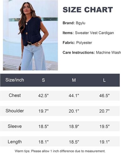 Womens Sleeveless Knit Cardigan Casual Cropped Button Down Sweater Vest Open Front Tops with Pockets in Saudi Arabia