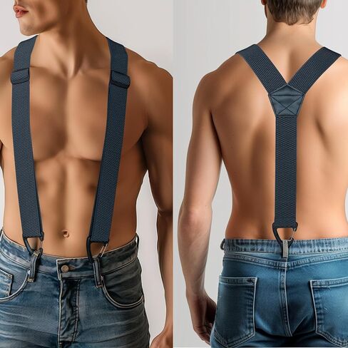 JEMYGINS Hidden Suspenders for Men Under Clothes with 3 Snap Loop (1.48" Wide) in Kuwait