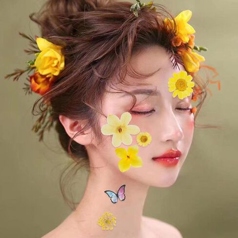 37pcs Natural Dried Flowers Mixed Multi-Color Pressed Flower Mini Rose Hydrangea Daisy for Art Craft DIY Resin Nail Art Floral Decors in Kuwait