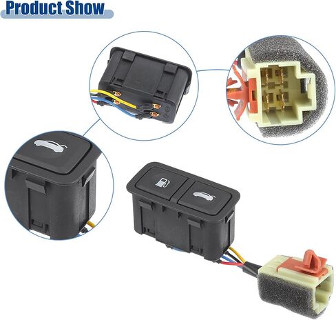 ACROPIX Rear Trunk Lid Fuel Filler Door Switch Assembly Fit for Hyundai Sonata - Pack of 1 Black in Kuwait