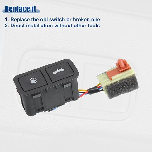 ACROPIX Rear Trunk Lid Fuel Filler Door Switch Assembly Fit for Hyundai Sonata - Pack of 1 Black in Kuwait