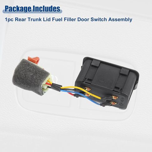 ACROPIX Rear Trunk Lid Fuel Filler Door Switch Assembly Fit for Hyundai Sonata - Pack of 1 Black in Kuwait