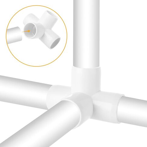 12 Pack 5 Way Pvc Fitting 1 inch Furniture PVC Fittings 5-Way Furnitures PVC Fittings 1 inch PVC Corner Fittings Connector for Building PVC Furniture Greenhouse Shed Pipe Fittings Tent Connection in Saudi Arabia