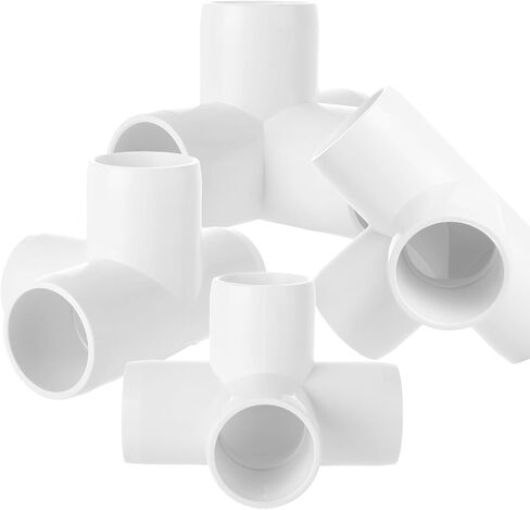 12 Pack 5 Way Pvc Fitting 1 inch Furniture PVC Fittings 5-Way Furnitures PVC Fittings 1 inch PVC Corner Fittings Connector for Building PVC Furniture Greenhouse Shed Pipe Fittings Tent Connection in Saudi Arabia