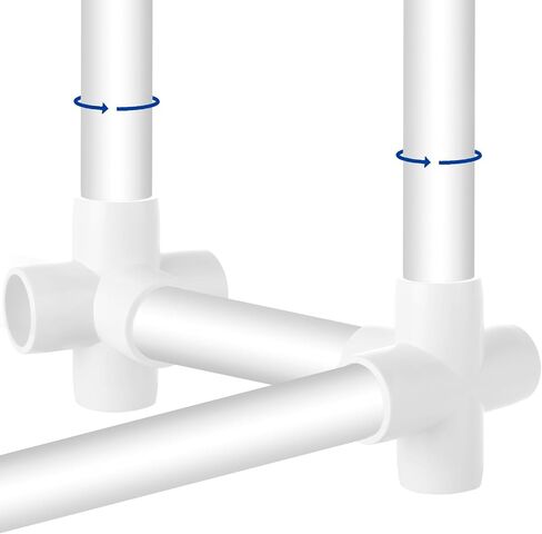 12 Pack 5 Way Pvc Fitting 1 inch Furniture PVC Fittings 5-Way Furnitures PVC Fittings 1 inch PVC Corner Fittings Connector for Building PVC Furniture Greenhouse Shed Pipe Fittings Tent Connection in Saudi Arabia