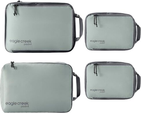 Eagle Creek Pack-It Isolate Carry-On Set - Compact Compression Cube Set for Optimizing Luggage Space - Convenient Top Handle - Internal Storage Divider - Water-Resistant - Washable - Willow Green in Saudi Arabia