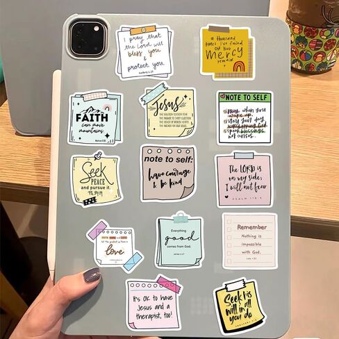 100PCS Bible Verse Faith Stickers,Christian Inspirational Stickers,Jesus Stickers,Vinyl Waterproof Stickers,for Water Bottle Laptop Phone Bumper Computer Guitar,Teens Adults Women Christian Gift in Saudi Arabia