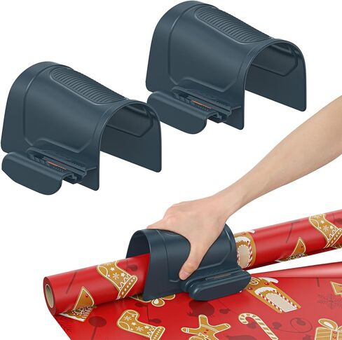 Wrapping Paper Cutter, 2 Pack Christmas Gift Wrap Cutters with Extra 6 Pcs Replaceable Blade Kit, Paper Cutter Slider Tool Set Crafting Birthday Gifts Packing Wrap Rolls Cutting Supplies in Kuwait