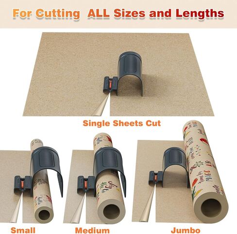 Wrapping Paper Cutter, 2 Pack Christmas Gift Wrap Cutters with Extra 6 Pcs Replaceable Blade Kit, Paper Cutter Slider Tool Set Crafting Birthday Gifts Packing Wrap Rolls Cutting Supplies in Kuwait