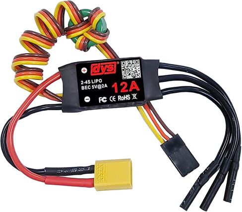 DYS 30A 2-4S ESC بدون فرشاة مع 5V/2A BEC مع قابس XT60 و3.5 مم لطائرة هليكوبتر RC ذات الأجنحة الثابتة in Saudi Arabia