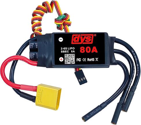 DYS 30A 2-4S ESC بدون فرشاة مع 5V/2A BEC مع قابس XT60 و3.5 مم لطائرة هليكوبتر RC ذات الأجنحة الثابتة in Saudi Arabia