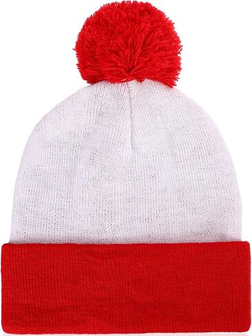Shinymoon Knit Pom Beanie Hat Halloween Character Cosplay Winter Headwear Pompom Women Men's Novelty Beanie Caps in Saudi Arabia