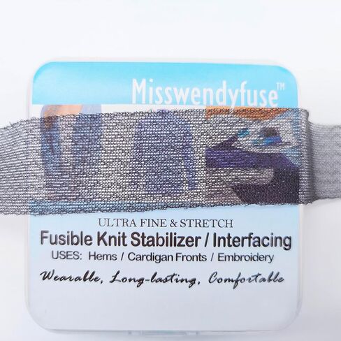 Misswendyfuse Knit Stay Tape,1/2''X30yards fusible Knit Hem stabilizer for Shoulder Seams and Pant hems,Single Side Adhesive, Ultra fine & Stretch (White) in Saudi Arabia