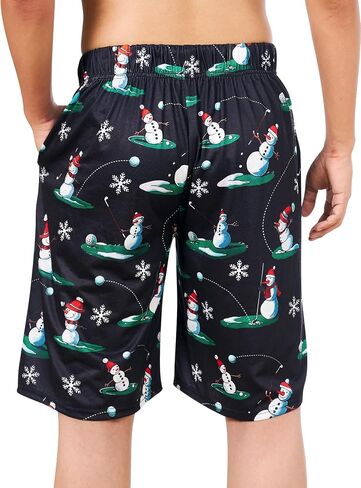 Vogseek Christmas Pajama Shorts for Mens Pjs Shorts Funny Loose Men Sleepwear in Saudi Arabia