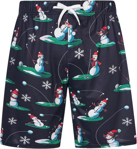 Vogseek Christmas Pajama Shorts for Mens Pjs Shorts Funny Loose Men Sleepwear in Saudi Arabia