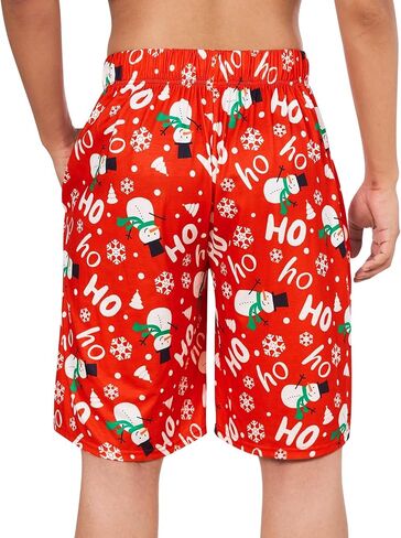 Vogseek Christmas Pajama Shorts for Mens Pjs Shorts Funny Loose Men Sleepwear in Saudi Arabia