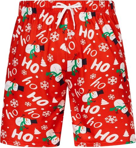 Vogseek Christmas Pajama Shorts for Mens Pjs Shorts Funny Loose Men Sleepwear in Saudi Arabia