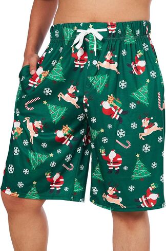Vogseek Christmas Pajama Shorts for Mens Pjs Shorts Funny Loose Men Sleepwear in Saudi Arabia