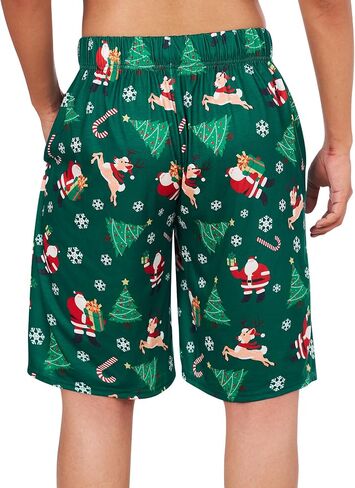 Vogseek Christmas Pajama Shorts for Mens Pjs Shorts Funny Loose Men Sleepwear in Saudi Arabia