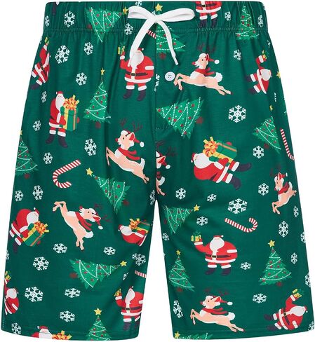 Vogseek Christmas Pajama Shorts for Mens Pjs Shorts Funny Loose Men Sleepwear in Saudi Arabia
