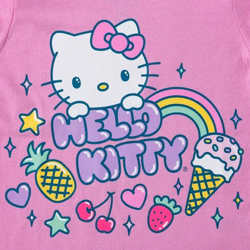 Hello Kitty Sanrio Girls 3 Pack Short Sleeve T-Shirt for Little and Big Kids in Kuwait