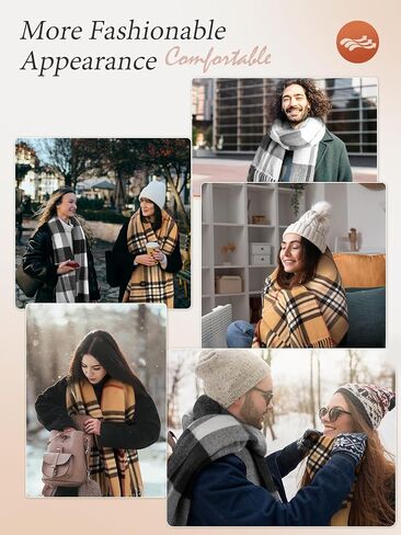 Heated Scarf for Women/Men with 5500mAh Battery, Heated Scarf Rechargeable, Up to 8 Hours of Warmth Heater for Winter in Saudi Arabia