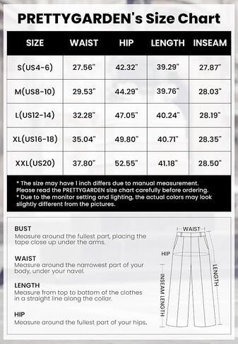 PRETTYGARDEN Women's Wide Leg Dress Pants Dressy Casual High Elastic Waisted Work Office Trousers Palazzo Pants in Saudi Arabia