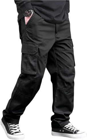 Verdusa Men's Drawstring Waist Straight Leg Cargo Pants with Pockets in Saudi Arabia