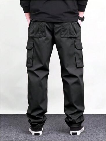 Verdusa Men's Drawstring Waist Straight Leg Cargo Pants with Pockets in Saudi Arabia