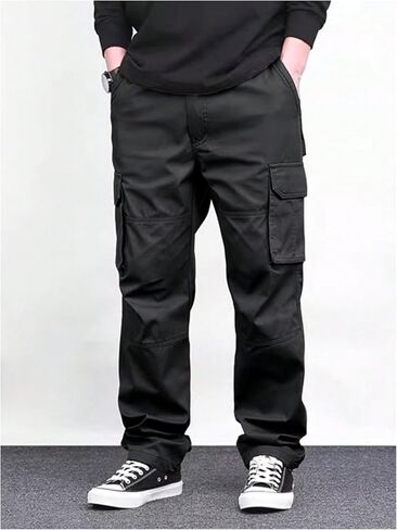 Verdusa Men's Drawstring Waist Straight Leg Cargo Pants with Pockets in Saudi Arabia
