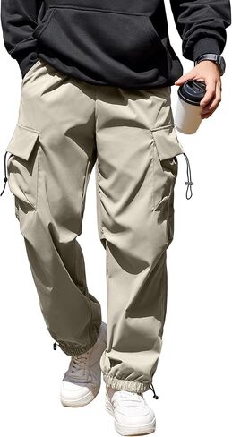 COOFANDY Men's Baggy Cargo Pants Trendy Casual Parachute Pant Loose Fit Harem Joggers with Pockets in Saudi Arabia