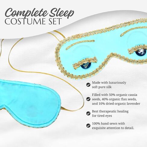 Audrey in a Bag Iconic Holly Complete Sleep Costume Set with Tassel Earplugs Inspired by Breakfast at Tiffany’s in Kuwait
